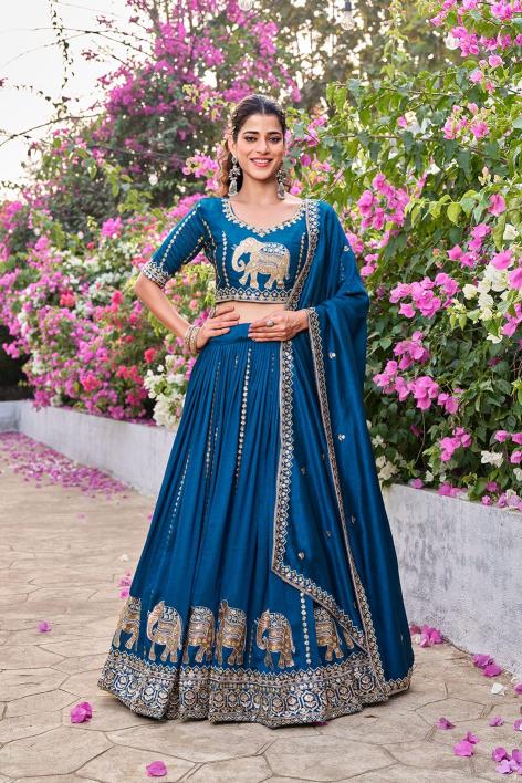 Ram 165 Vichitra Blue Delhi lehenga choli wholesale market